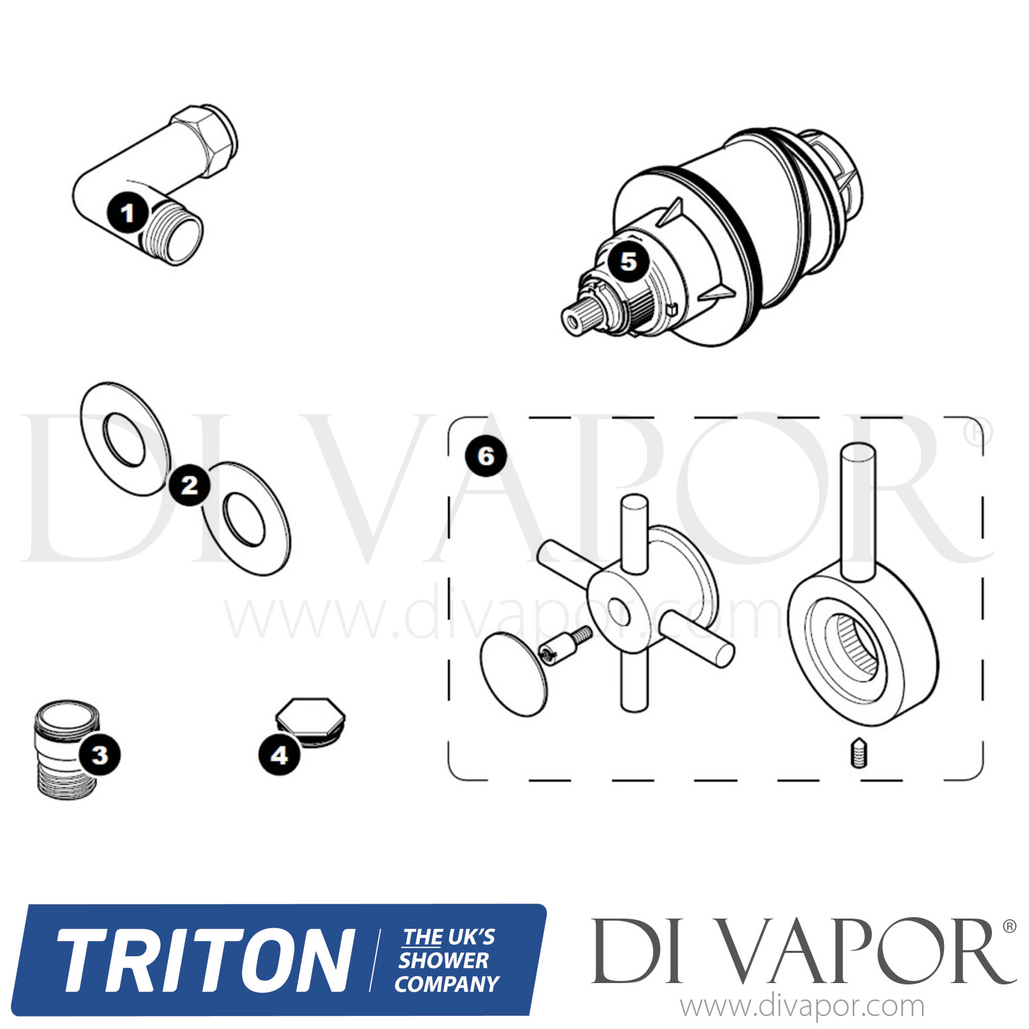 Triton Avior Concentric Thermostatic Mixer Shower Spare Parts Tr Dv 492